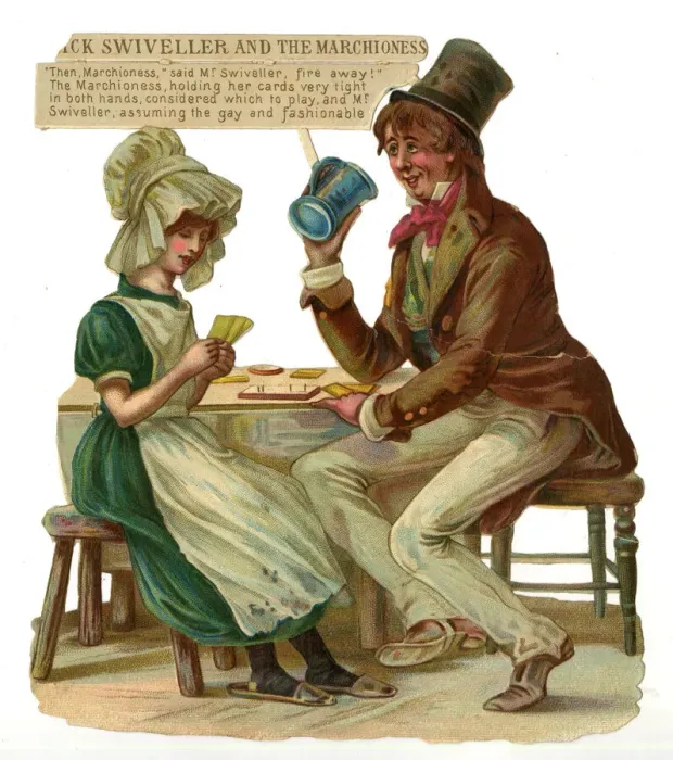 Framed Print : Dickens scrap - Dick Swiveller and the Marchioness Framed Print : Dickens scrap - Dick Swiveller and the Marchioness