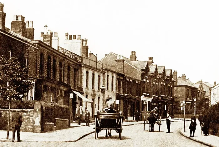 Framed Print : Didsbury Road, Heaton Mersey early 1900's Framed Print : Didsbury Road, Heaton Mersey early 1900's