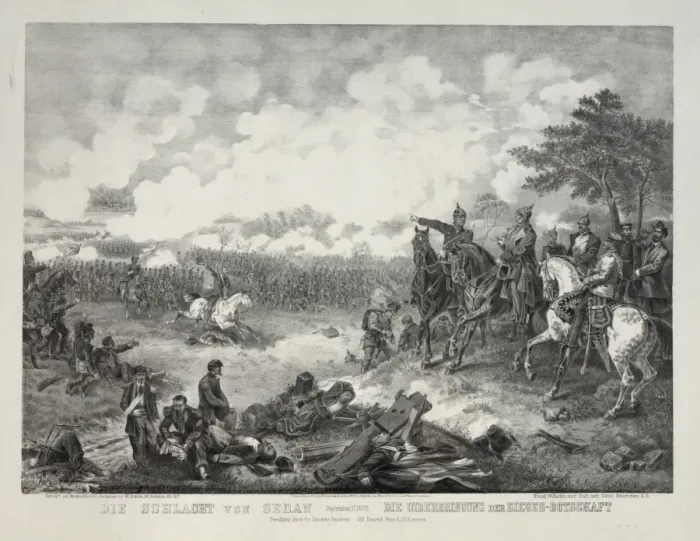 Framed Print : Die Schlacht von Sedan... die uiberbringung der sieges-botsch Framed Print : Die Schlacht von Sedan... die uiberbringung der sieges-botsch
