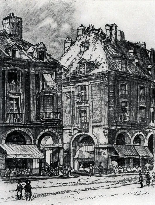 Framed Print : Dieppe Arcades Framed Print : Dieppe Arcades