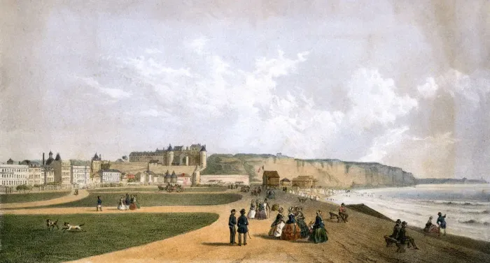 Framed Print : DIEPPE / BEACH C1860 Framed Print : DIEPPE / BEACH C1860
