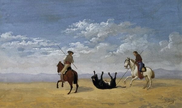 DIEZ, Joaqu�(1840). Derribo de la ganader�