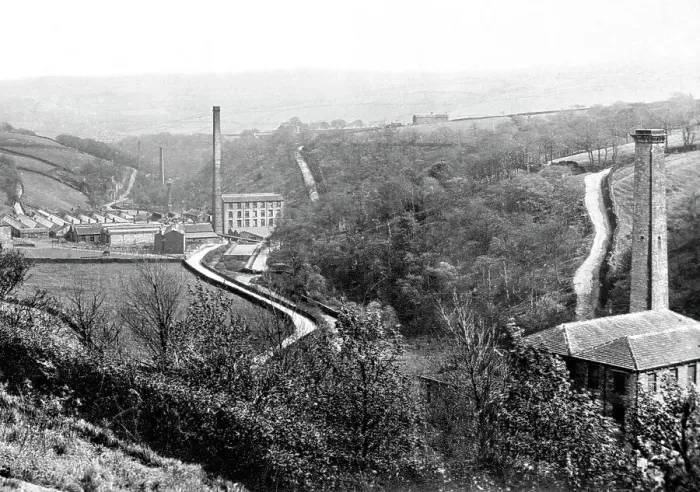 Framed Print : Digley Valley near Holmfirth early 1900's Framed Print : Digley Valley near Holmfirth early 1900's