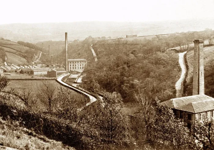 Framed Print : Digley Valley near Holmfirth early 1900s Framed Print : Digley Valley near Holmfirth early 1900s