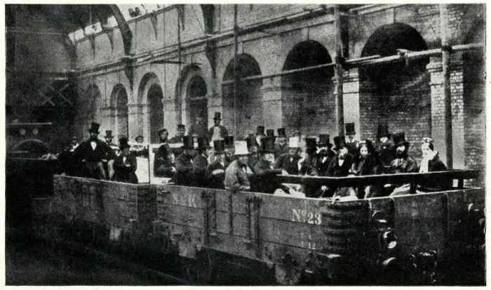 Framed Print : Dignitaries on Metropolitan underground railway, London Framed Print : Dignitaries on Metropolitan underground railway, London