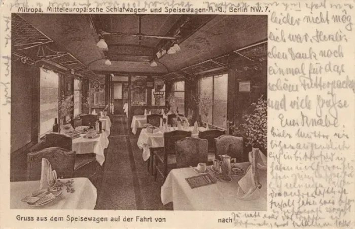 Framed Print : Dining Car - German Railway Framed Print : Dining Car - German Railway