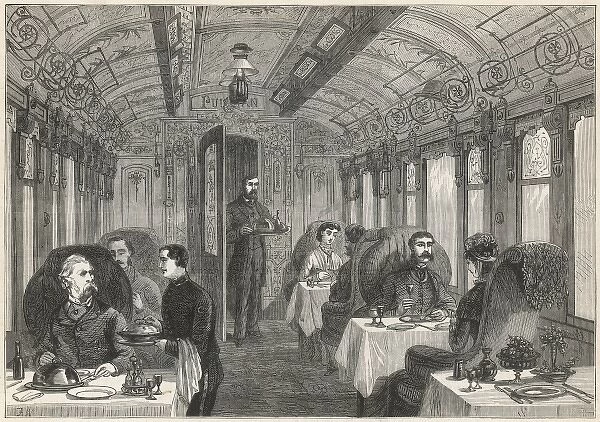 Dining car on the Great Northern Railway