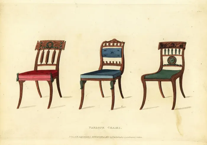 Framed Print : Dining chair, Grecian chair, Tragalgar chair, 1814 Framed Print : Dining chair, Grecian chair, Tragalgar chair, 1814