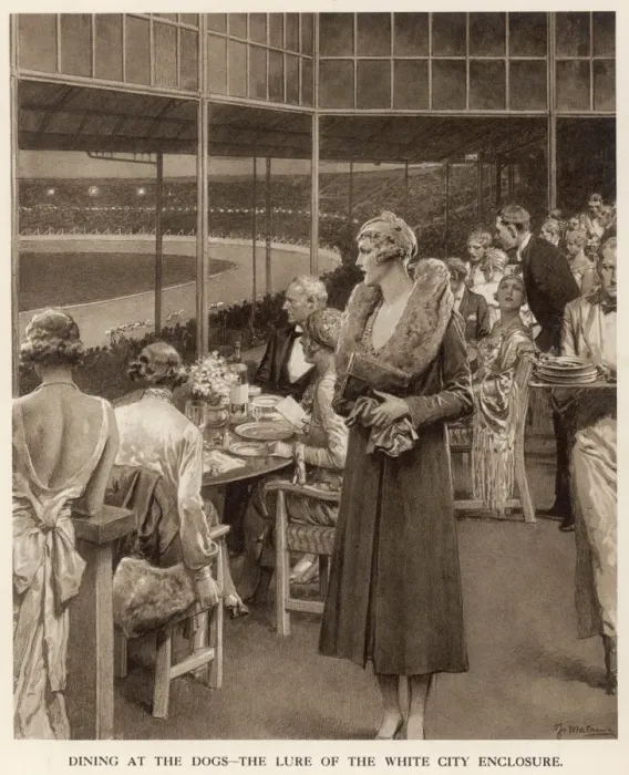Framed Print : Dining at the Dogs, 1932 Framed Print : Dining at the Dogs, 1932