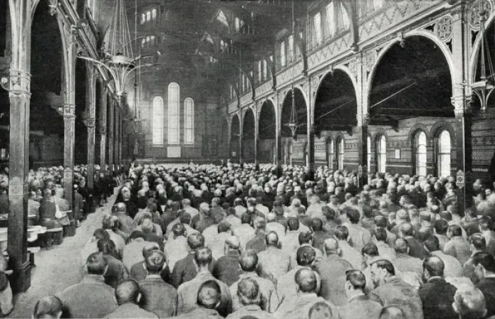 Framed Print : Dining Hall, Holborn Union Workhouse, Mitcham, Surrey Framed Print : Dining Hall, Holborn Union Workhouse, Mitcham, Surrey