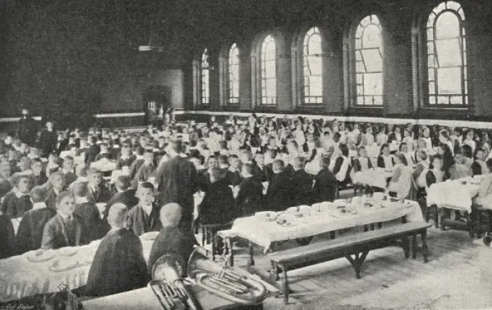 Framed Print : Dining Hall, Lambeth Schools, West Norwood, London Framed Print : Dining Hall, Lambeth Schools, West Norwood, London