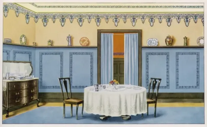 Framed Print : Dining Room 1911 Framed Print : Dining Room 1911