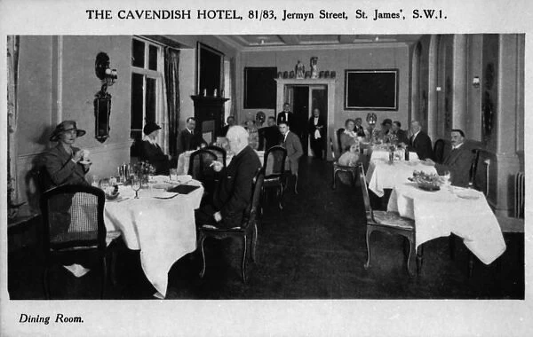 The dining room of the Cavendish Hotel