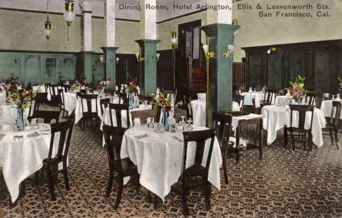 Framed Print : Dining Room, Hotel Arlington, San Francisco, California, USA Framed Print : Dining Room, Hotel Arlington, San Francisco, California, USA