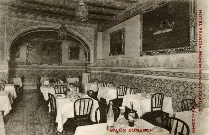 Framed Print : Dining Room, Hotel Francia, Seville, Spain Framed Print : Dining Room, Hotel Francia, Seville, Spain
