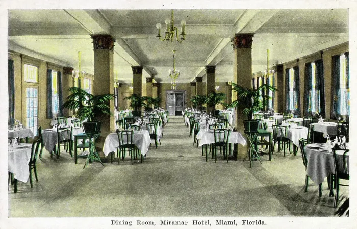Framed Print : Dining Room, Miramar Hotel, Miami, Florida, USA Framed Print : Dining Room, Miramar Hotel, Miami, Florida, USA