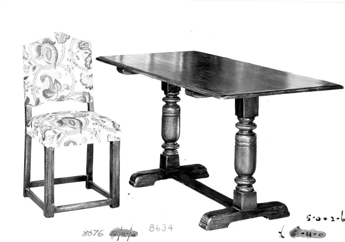 Framed Print : Dining table and chair Framed Print : Dining table and chair