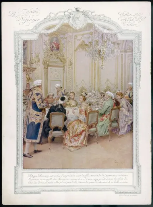 Framed Print : Dinner in an aristocratic French home Framed Print : Dinner in an aristocratic French home