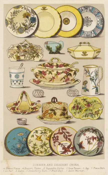 Framed Print : Dinner & Dessert China Framed Print : Dinner & Dessert China