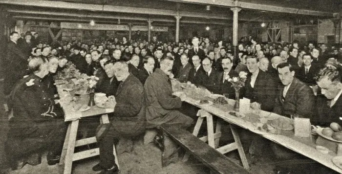 Framed Print : Dinner-time at Church Army Home, Westminster Framed Print : Dinner-time at Church Army Home, Westminster