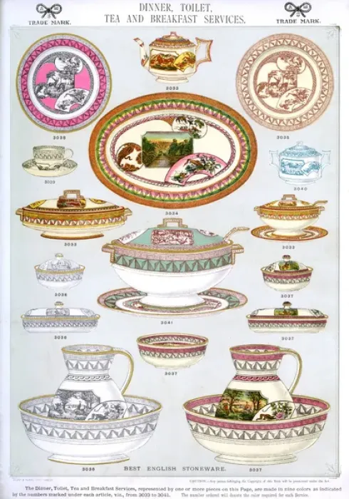 Framed Print : Dinner, Toilet, Tea and Breakfast Services, Plate 6 Framed Print : Dinner, Toilet, Tea and Breakfast Services, Plate 6