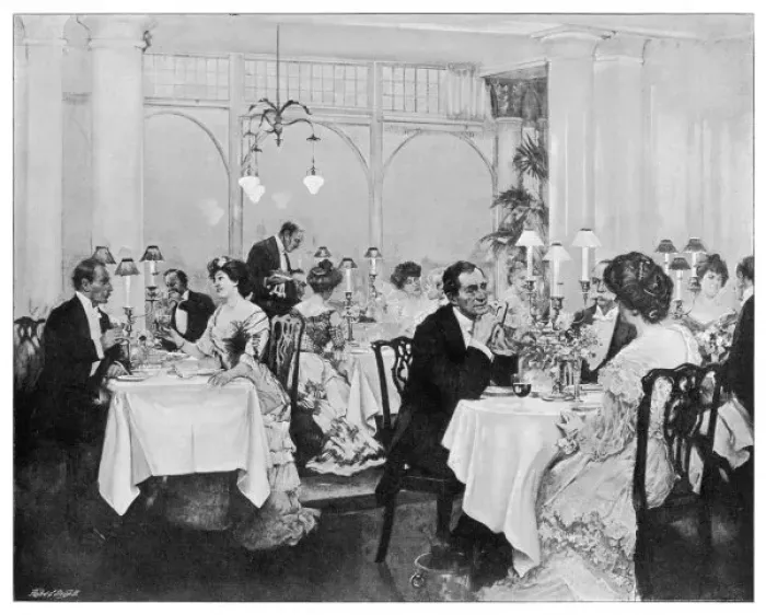 Framed Print : Dinners and Diners 1902 Framed Print : Dinners and Diners 1902