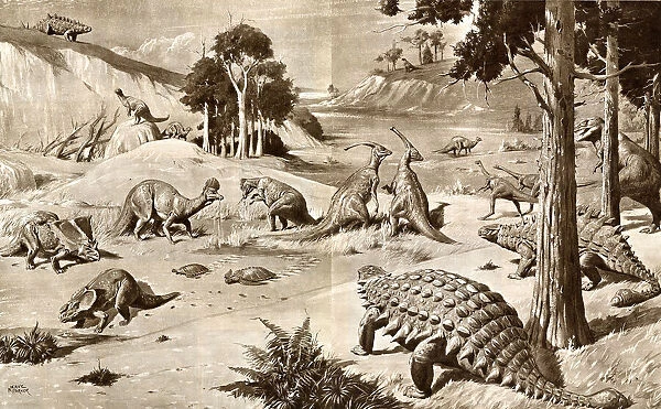Dinosaurs of the Upper Cretaceous Period - Alberta, Canada