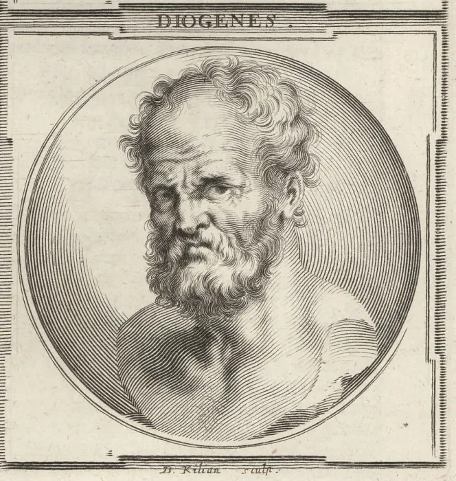 Framed Print : Diogenes the Cynic, Greek philosopher, c.412-323 BC Framed Print : Diogenes the Cynic, Greek philosopher, c.412-323 BC