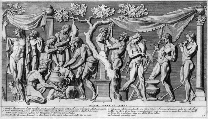 Framed Print : Dionysos Prepares Feast Framed Print : Dionysos Prepares Feast