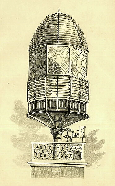 Dioptric revolving lighthouse