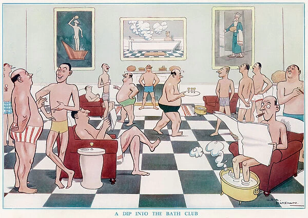 A Dip into the Bath Club by H. M. Bateman