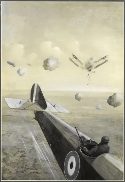Framed Print : A Direct Hit, by Geoffrey Watson, WW1