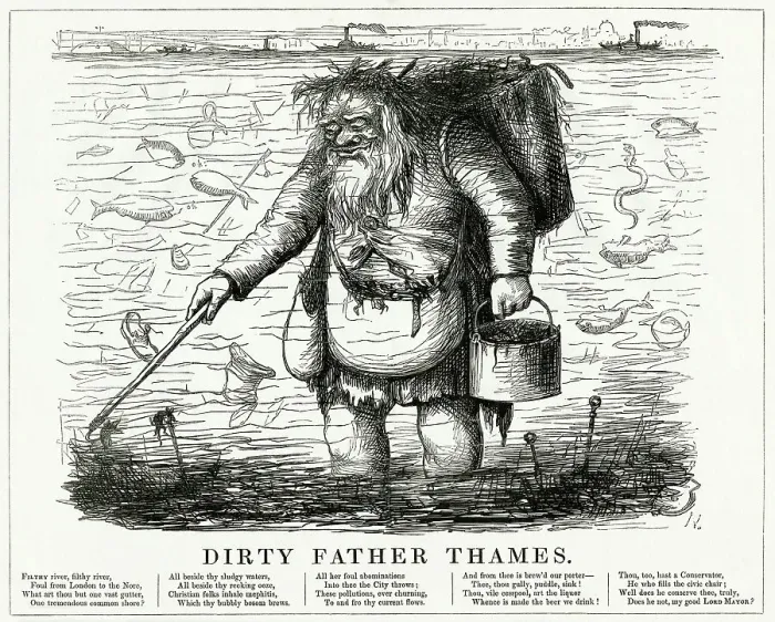 Framed Print : Dirty Father Thames 1848 Framed Print : Dirty Father Thames 1848