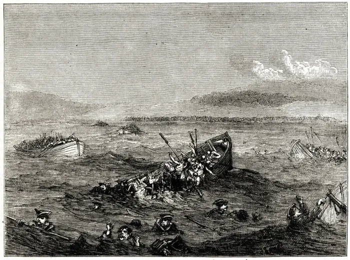 Framed Print : Disaster in the Bay of Saint Cast, Brittany, north-west France, 11 September 1758 Framed Print : Disaster in the Bay of Saint Cast, Brittany, north-west France, 11 September 1758
