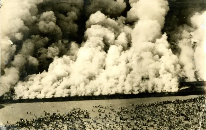 Framed Print : Disastrous fire, Coney Island Amusement Park, USA Framed Print : Disastrous fire, Coney Island Amusement Park, USA