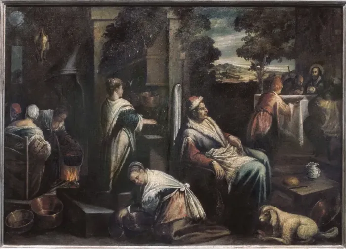 Framed Print : Disciples of Emmaus. 16th c. Work by Francesco Framed Print : Disciples of Emmaus. 16th c. Work by Francesco