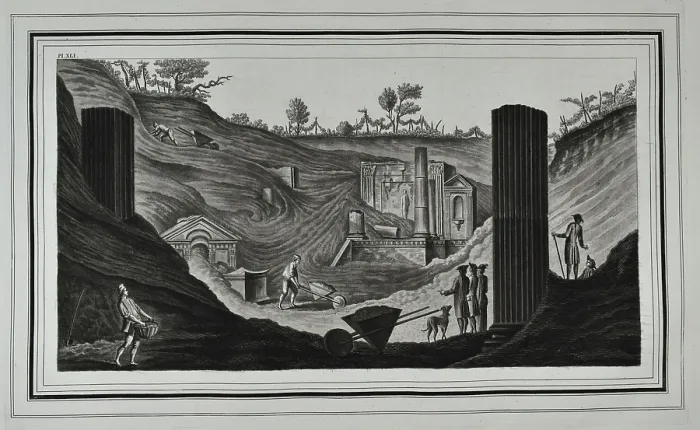 Framed Print : Discovery of the temple of Isis at Pompeii Framed Print : Discovery of the temple of Isis at Pompeii