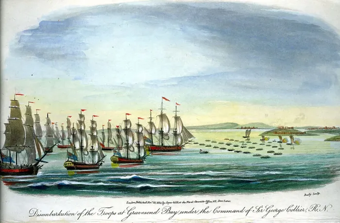 Framed Print : Disembarkation of Troops At Gravesend Bay Under ? Framed Print : Disembarkation of Troops At Gravesend Bay Under ?