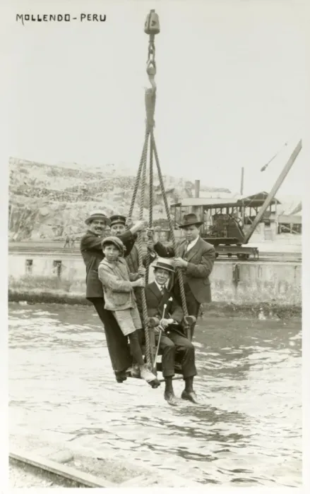 Framed Print : Disembarking from a ship - Mollendo, Peru Framed Print : Disembarking from a ship - Mollendo, Peru