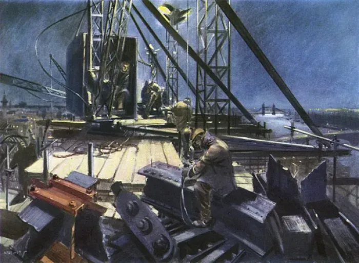 Framed Print : Dismantling Cannon St station, winter of 1959 Framed Print : Dismantling Cannon St station, winter of 1959