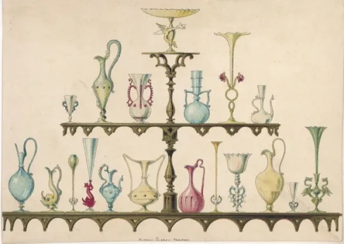 Framed Print : A Display of Vases