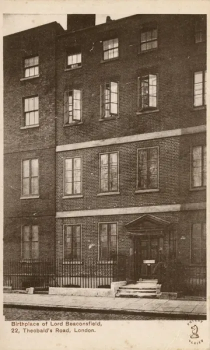 Framed Print : Disraelis Birthplace, 22 Theobalds Road, London Framed Print : Disraelis Birthplace, 22 Theobalds Road, London