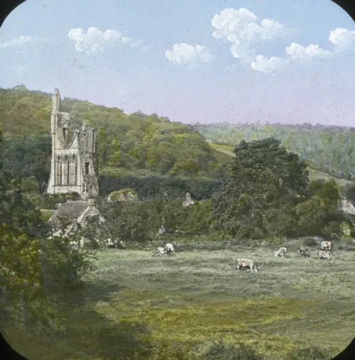 Framed Print : Distant view of Byland Abbey, Ryedale, North Yorkshire Framed Print : Distant view of Byland Abbey, Ryedale, North Yorkshire