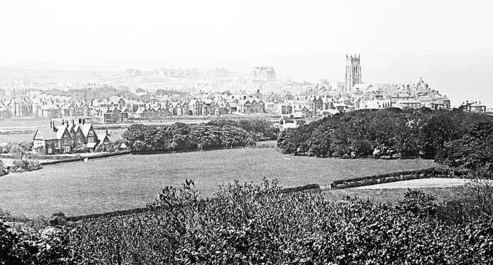 Framed Print : A distant view of Cromer, Norfolk, Victorian period