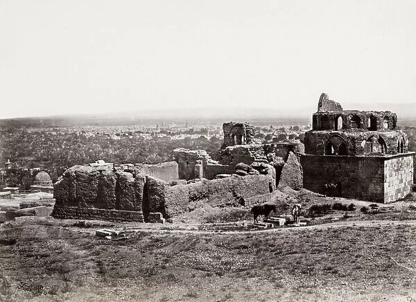 Distant view of Damascus, Syria. Francis Frith 1857