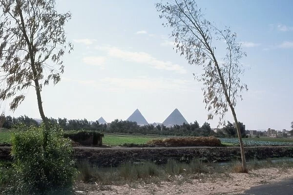 Distant View of Pyramids