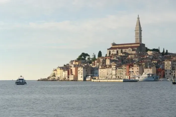 Framed Print : Distant view of Rovinj, Croatia Framed Print : Distant view of Rovinj, Croatia