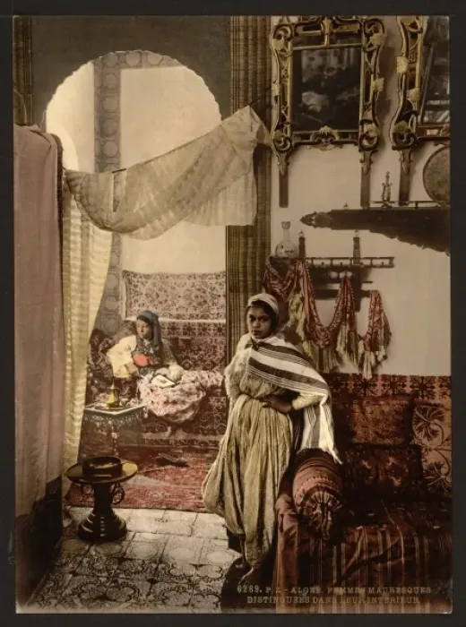 Framed Print : Distinguished Moorish women, Algiers, Algeria Framed Print : Distinguished Moorish women, Algiers, Algeria