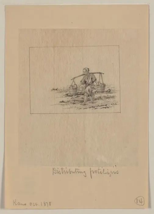 Framed Print : Distributing fertilizers Framed Print : Distributing fertilizers