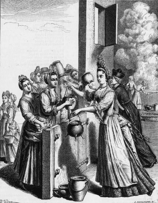 Framed Print : DISTRIBUTING SOUP, PARIS 1709 Framed Print : DISTRIBUTING SOUP, PARIS 1709